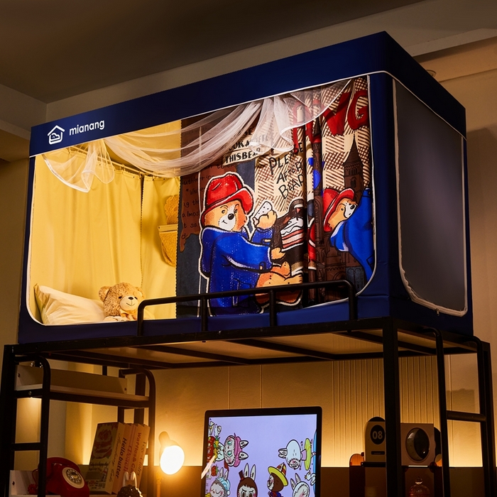 91家纺网 家纺一手货源 找家纺 卓尔居 2025新款学生遮光蚊帐 帕蒂熊