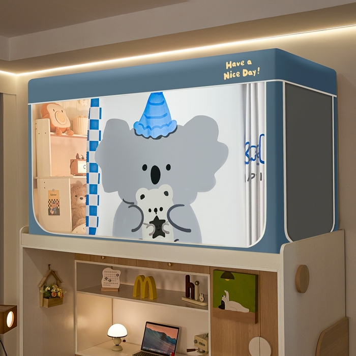 91家纺网 家纺一手货源 找家纺 卓尔居 2025新款学生遮光蚊帐 考拉