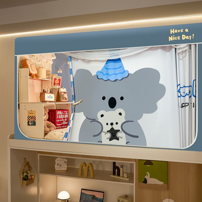 91家纺网 家纺一手货源 找家纺 卓尔居 2025新款学生遮光蚊帐 考拉