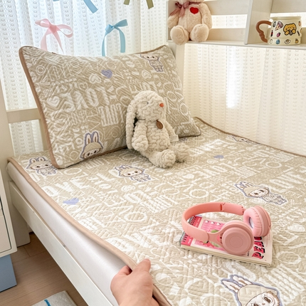 简宜家居（朝初家纺） 2025新款纯棉夹棉床盖学生三件套 丑萌可爱 -平铺床盖