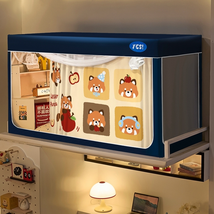 91家纺网 家纺一手货源 找家纺 卓尔居 2025新款学生遮光蚊帐 小浣熊