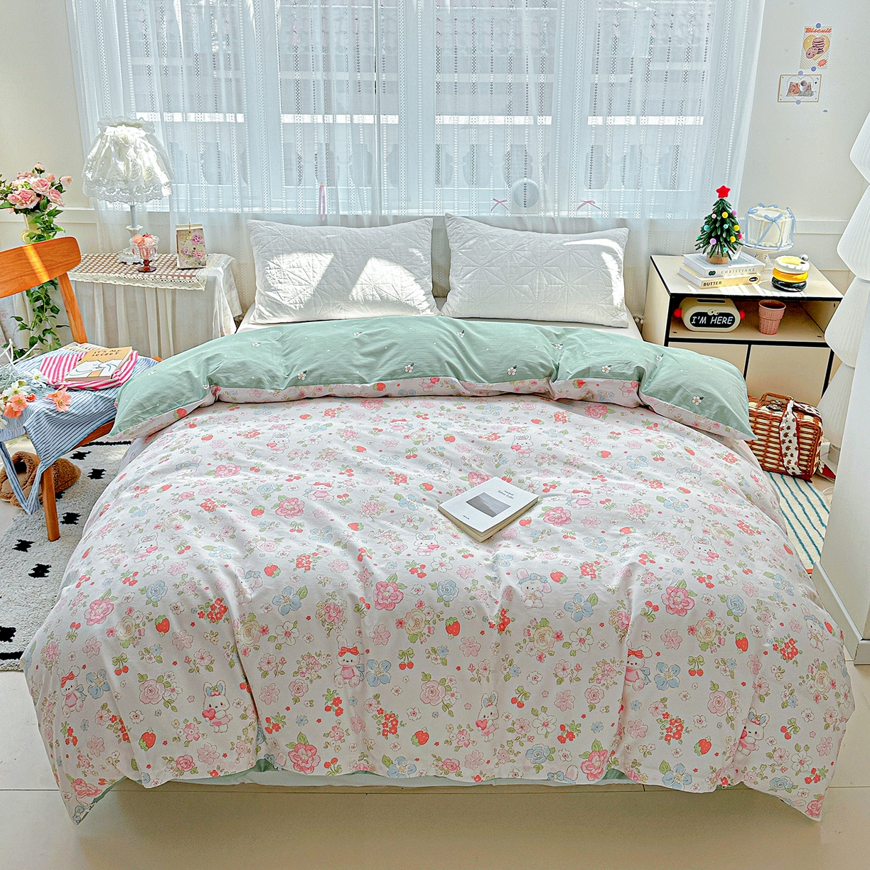 91家纺网 家纺一手货源 找家纺 恩泽家纺 2025新款全棉纯棉12868喷气印花系列被套单品被套单件单被套-第二批 宾果兔