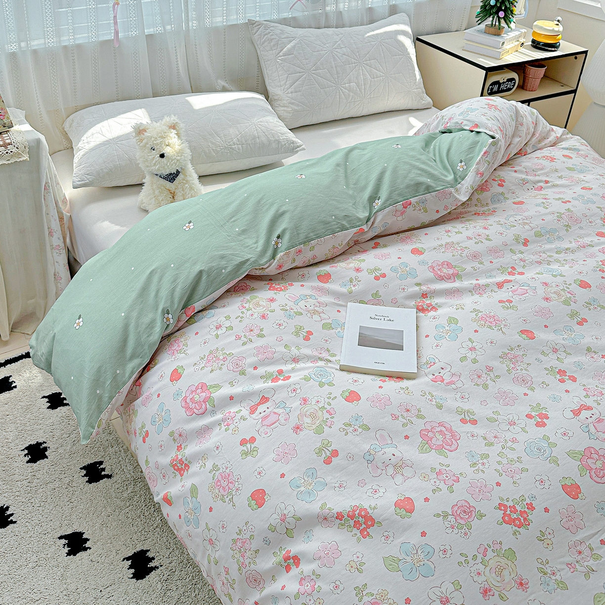 91家纺网 家纺一手货源 找家纺 恩泽家纺 2025新款全棉纯棉12868喷气印花系列被套单品被套单件单被套-第二批 宾果兔