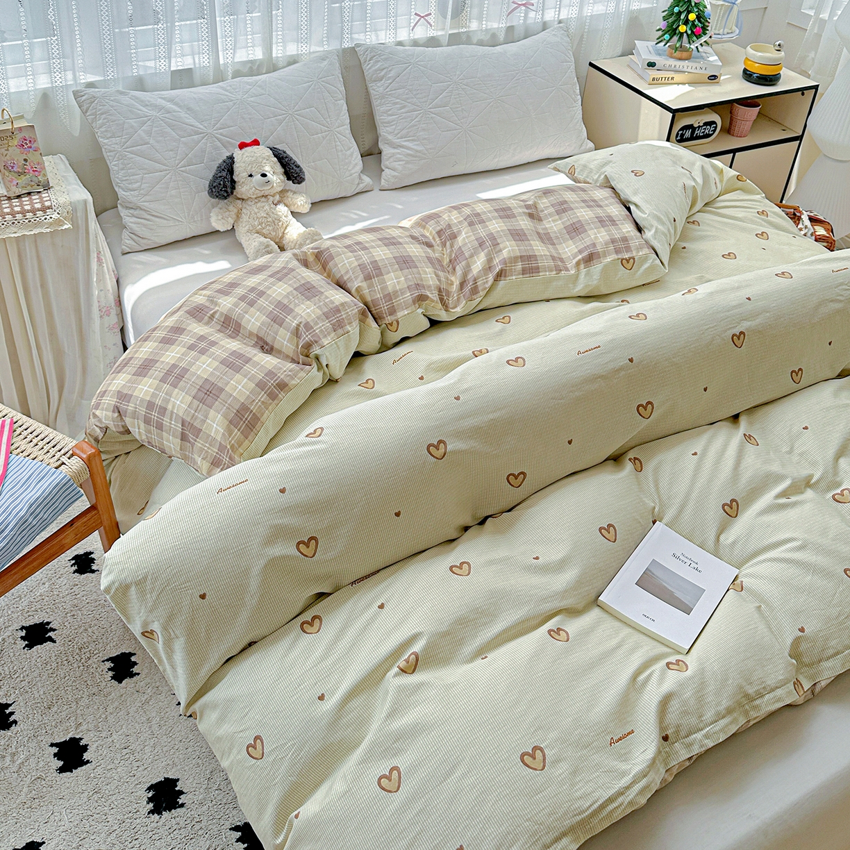 91家纺网 家纺一手货源 找家纺 恩泽家纺 2025新款全棉纯棉12868喷气印花系列被套单品被套单件单被套-第二批 初恋心