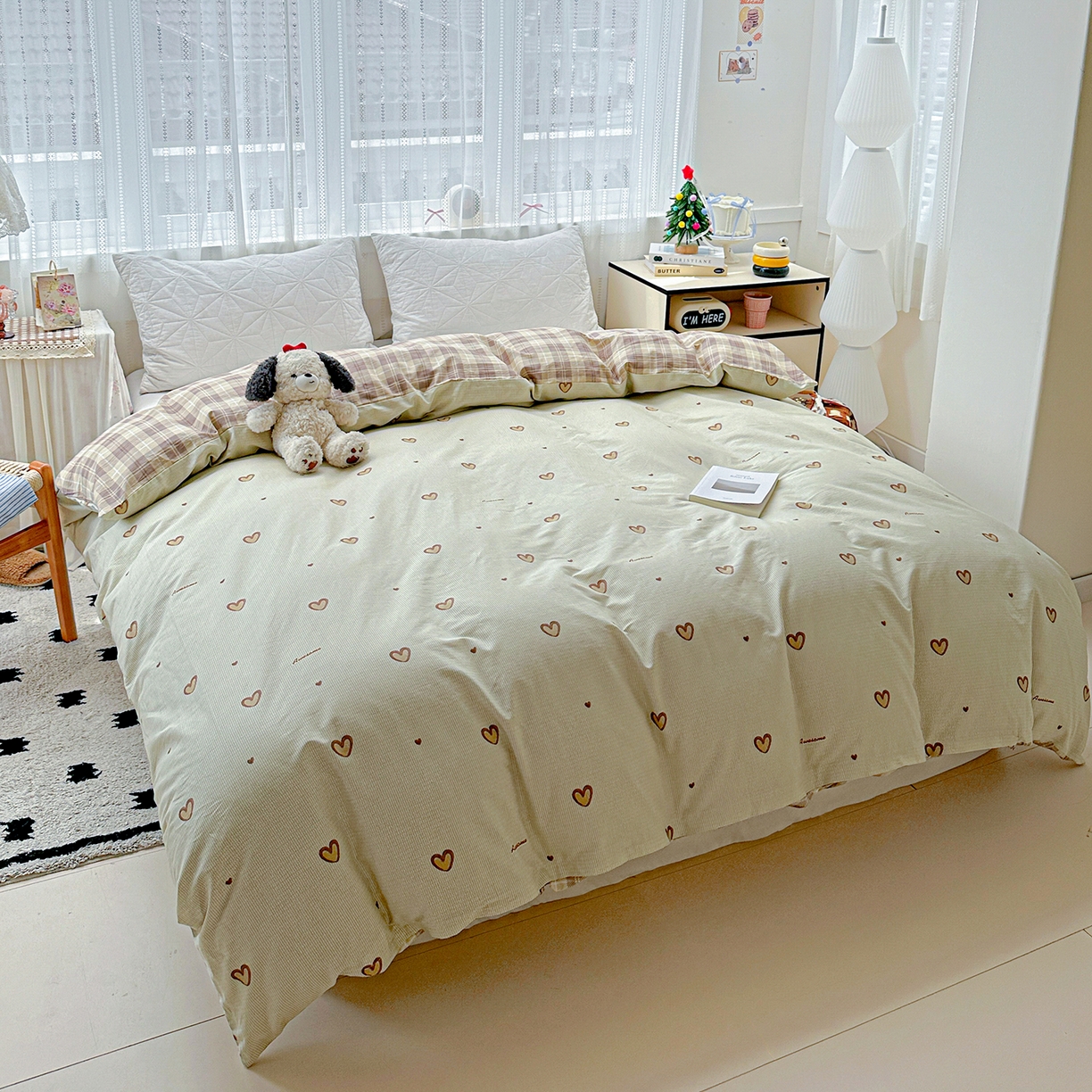 91家纺网 家纺一手货源 找家纺 恩泽家纺 2025新款全棉纯棉12868喷气印花系列被套单品被套单件单被套-第二批 初恋心