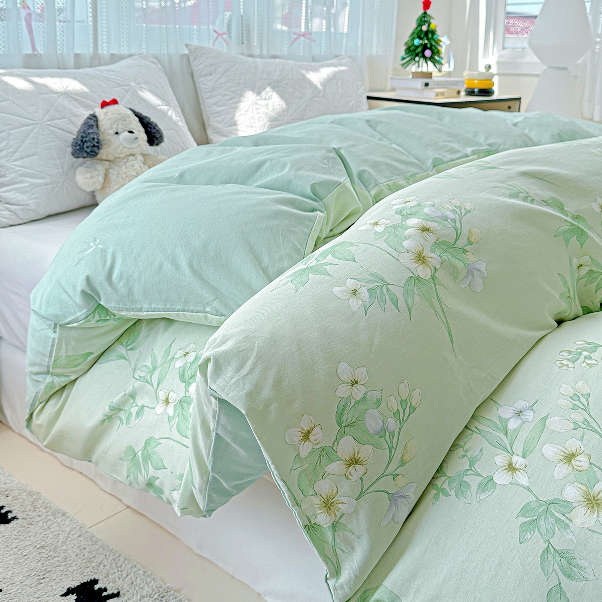 91家纺网 家纺一手货源 找家纺 恩泽家纺 2025新款全棉纯棉12868喷气印花系列被套单品被套单件单被套-第二批 东方树叶