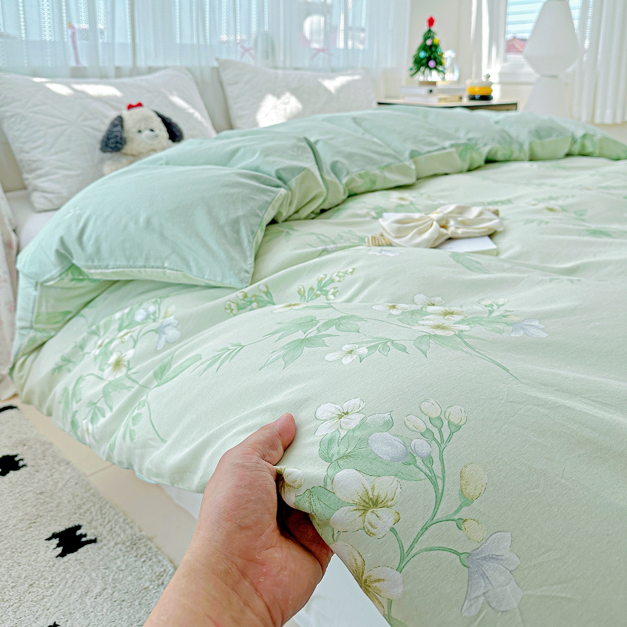 91家纺网 家纺一手货源 找家纺 恩泽家纺 2025新款全棉纯棉12868喷气印花系列被套单品被套单件单被套-第二批 东方树叶