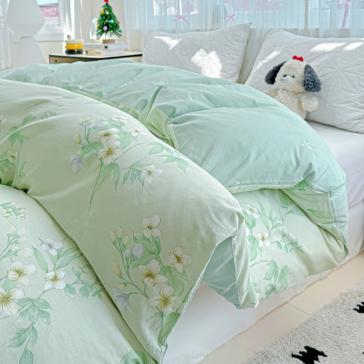 91家纺网 家纺一手货源 找家纺 恩泽家纺 2025新款全棉纯棉12868喷气印花系列被套单品被套单件单被套-第二批 东方树叶