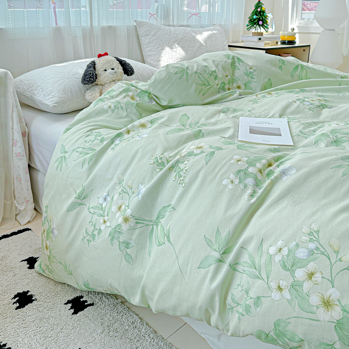 91家纺网 家纺一手货源 找家纺 恩泽家纺 2025新款全棉纯棉12868喷气印花系列被套单品被套单件单被套-第二批 东方树叶