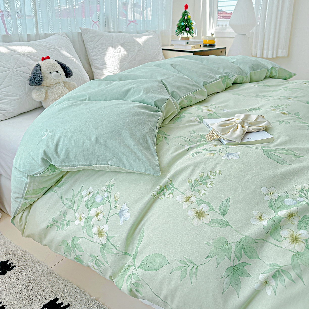 91家纺网 家纺一手货源 找家纺 恩泽家纺 2025新款全棉纯棉12868喷气印花系列被套单品被套单件单被套-第二批 东方树叶