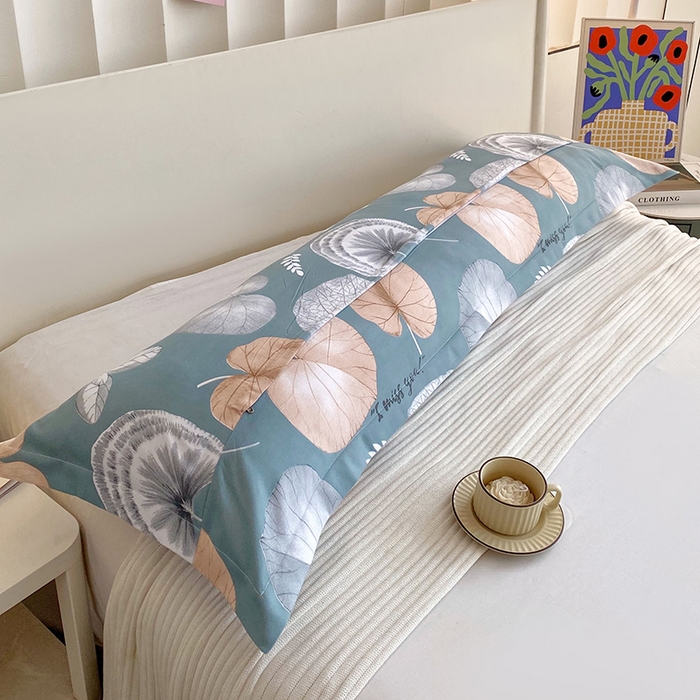 91家纺网 家纺一手货源 找家纺 芯宜佳 2025新款小清新斜纹印花双人枕套 花韵风情