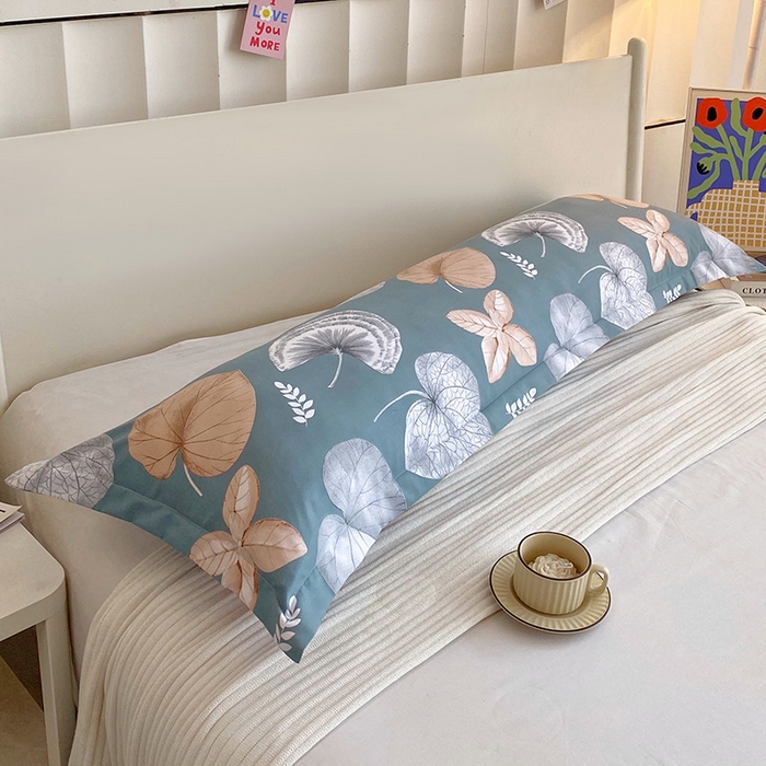 91家纺网 家纺一手货源 找家纺 芯宜佳 2025新款小清新斜纹印花双人枕套 花韵风情