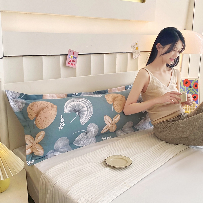 91家纺网 家纺一手货源 找家纺 芯宜佳 2025新款小清新斜纹印花双人枕套 花韵风情