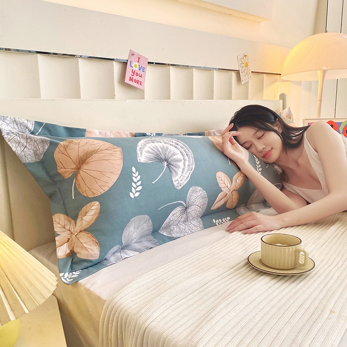 91家纺网 家纺一手货源 找家纺 芯宜佳 2025新款小清新斜纹印花双人枕套 花韵风情