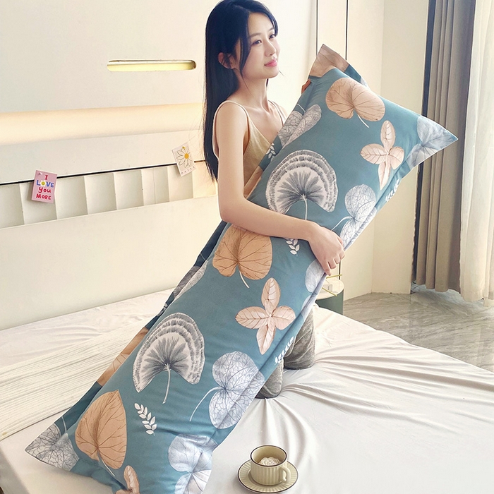 91家纺网 家纺一手货源 找家纺 芯宜佳 2025新款小清新斜纹印花双人枕套 花韵风情