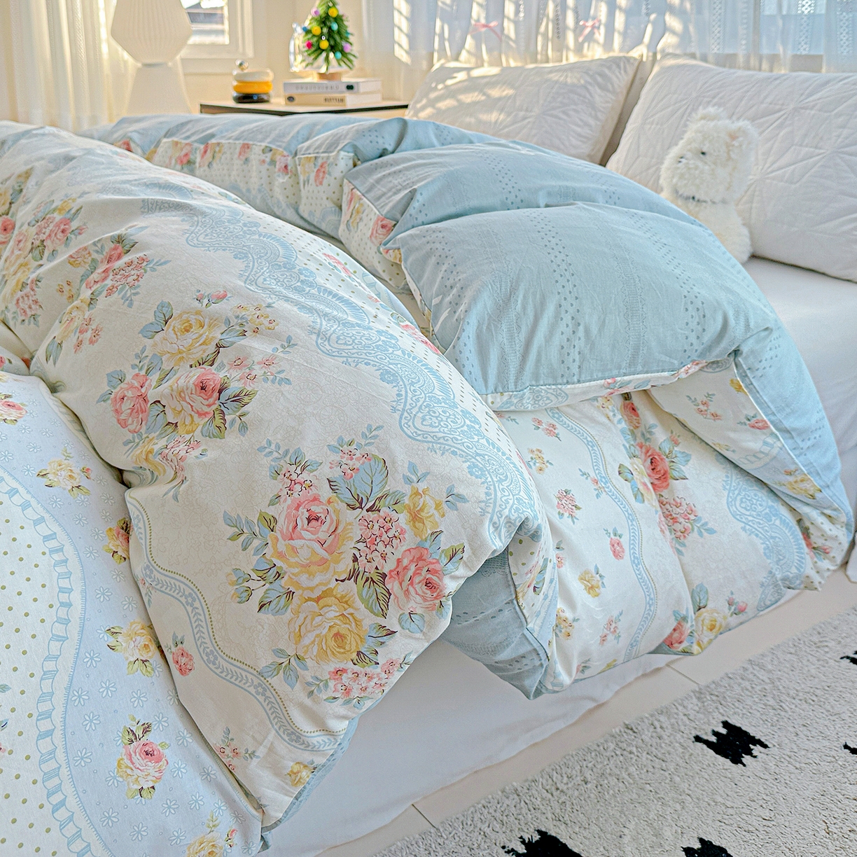 91家纺网 家纺一手货源 找家纺 恩泽家纺 2025新款全棉纯棉12868喷气印花系列被套单品被套单件单被套-第二批 法式小香