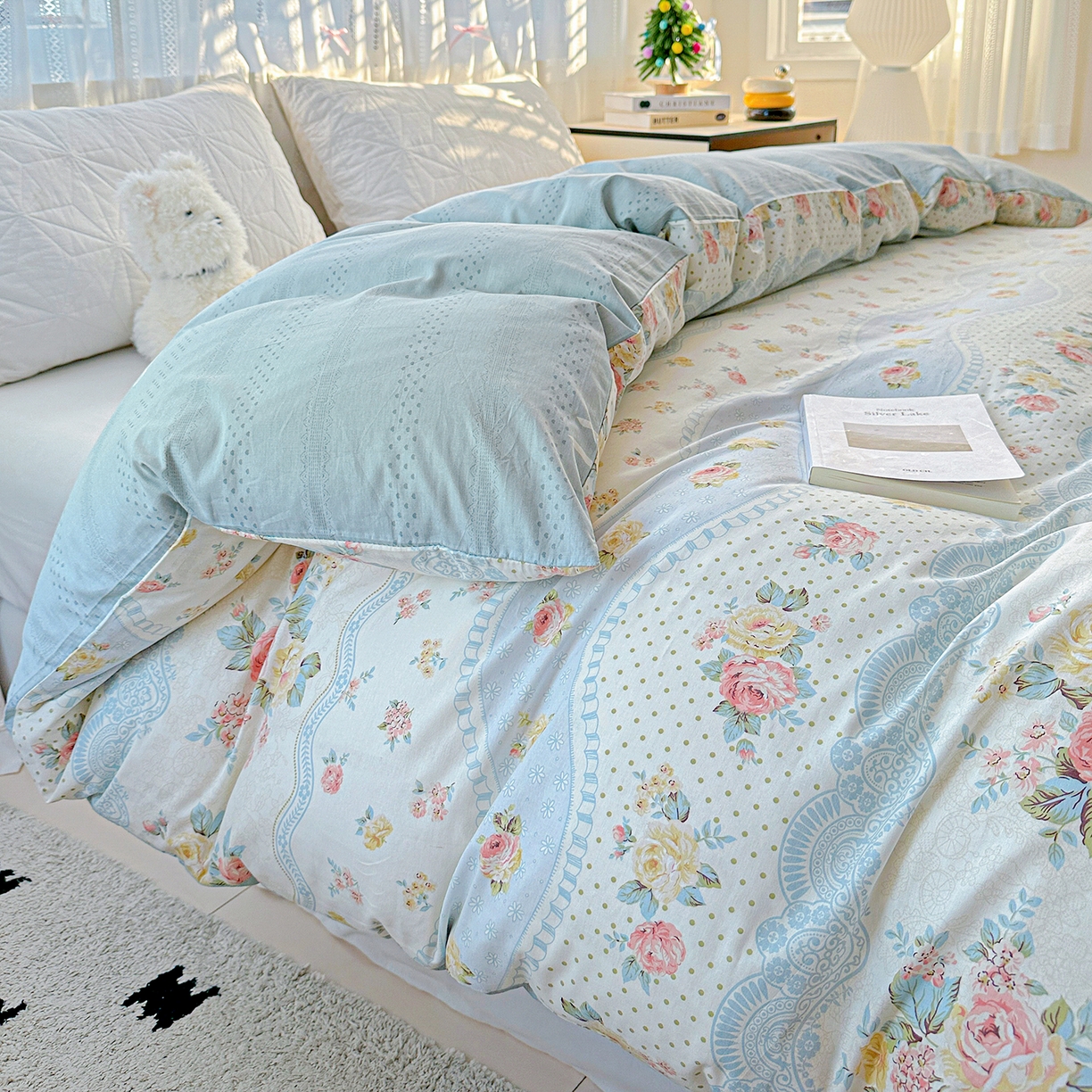 91家纺网 家纺一手货源 找家纺 恩泽家纺 2025新款全棉纯棉12868喷气印花系列被套单品被套单件单被套-第二批 法式小香