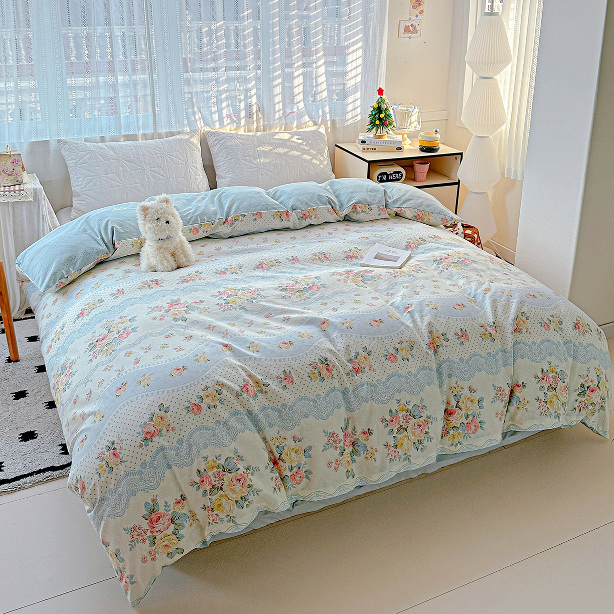 91家纺网 家纺一手货源 找家纺 恩泽家纺 2025新款全棉纯棉12868喷气印花系列被套单品被套单件单被套-第二批 法式小香