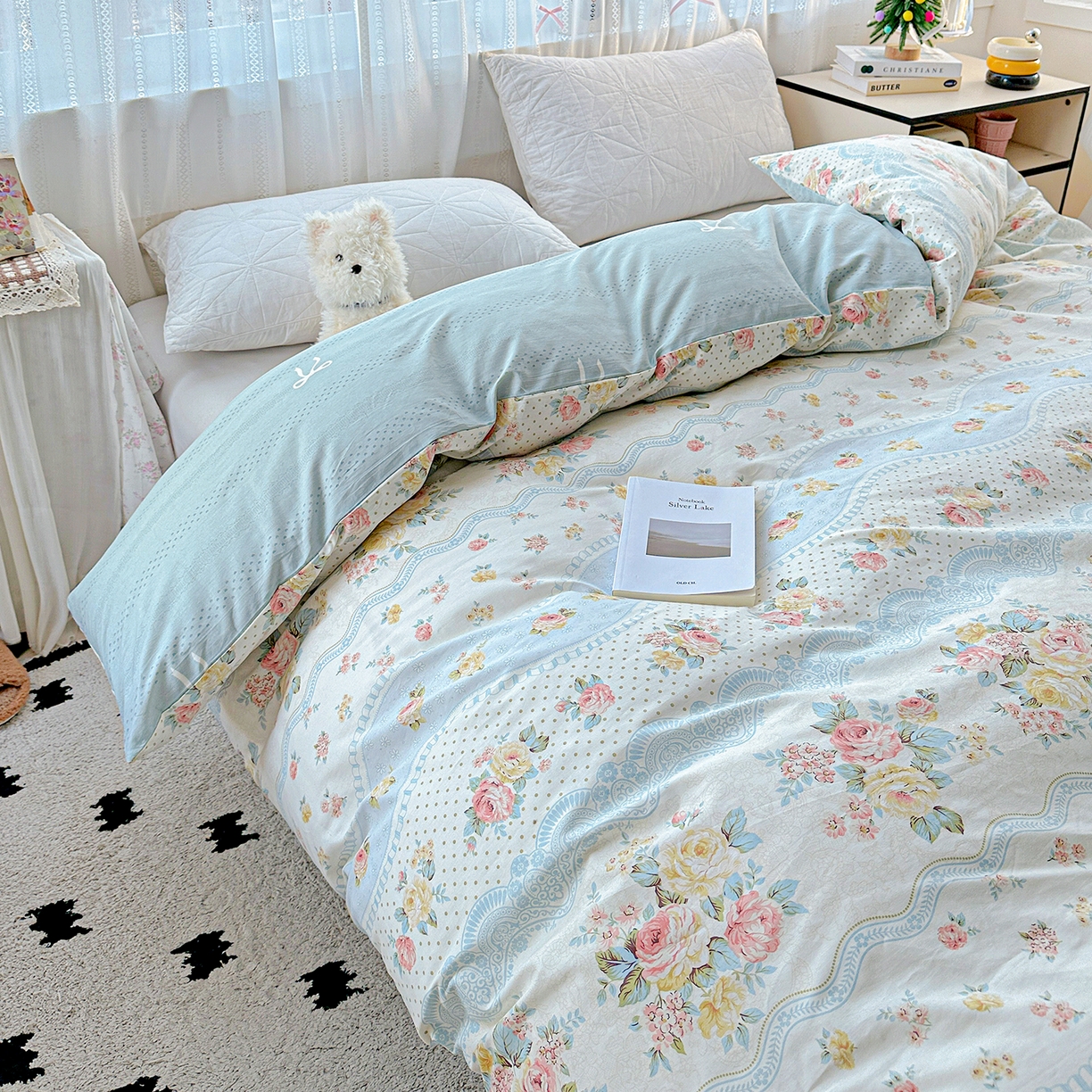 91家纺网 家纺一手货源 找家纺 恩泽家纺 2025新款全棉纯棉12868喷气印花系列被套单品被套单件单被套-第二批 法式小香