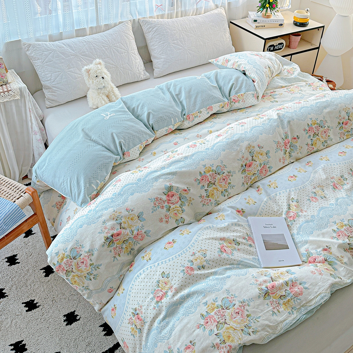 91家纺网 家纺一手货源 找家纺 恩泽家纺 2025新款全棉纯棉12868喷气印花系列被套单品被套单件单被套-第二批 法式小香