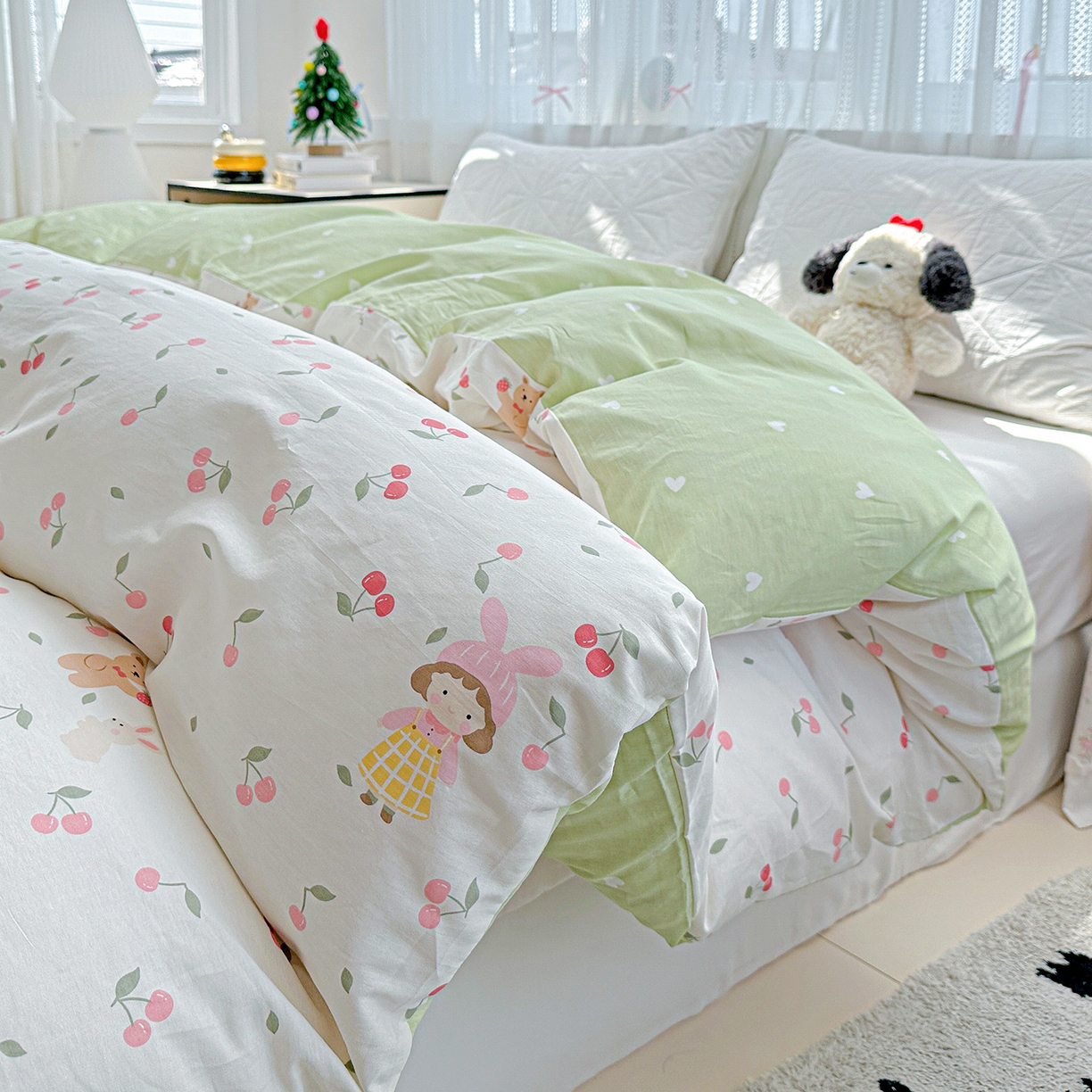 91家纺网 家纺一手货源 找家纺 恩泽家纺 2025新款全棉纯棉12868喷气印花系列被套单品被套单件单被套-第二批 花季少女