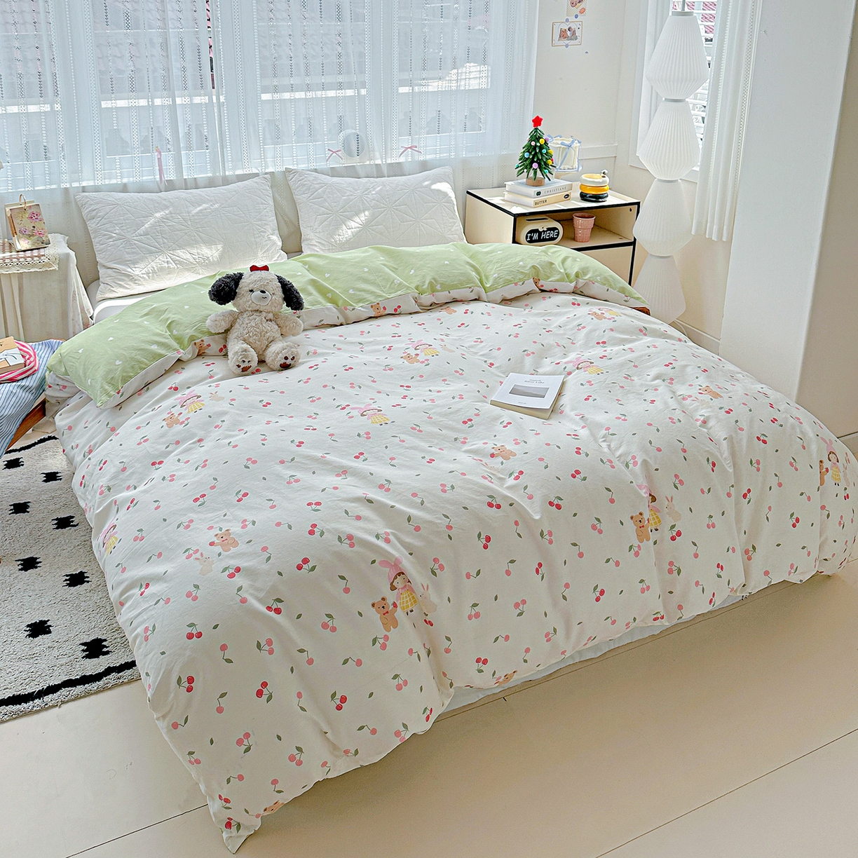 91家纺网 家纺一手货源 找家纺 恩泽家纺 2025新款全棉纯棉12868喷气印花系列被套单品被套单件单被套-第二批 花季少女