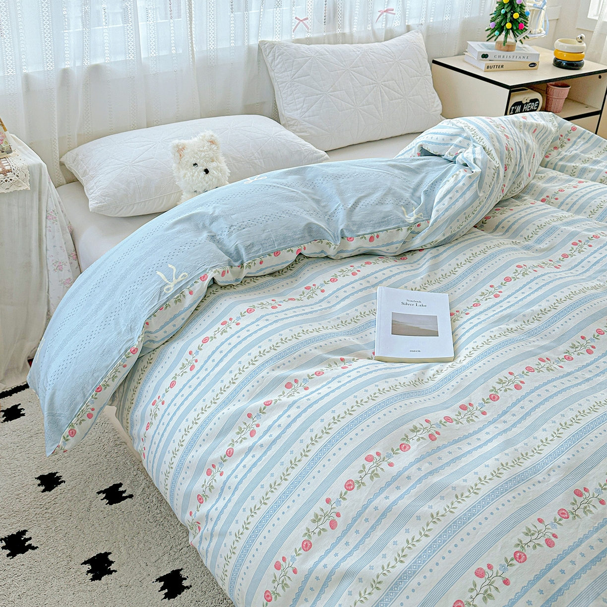 91家纺网 家纺一手货源 找家纺 恩泽家纺 2025新款全棉纯棉12868喷气印花系列被套单品被套单件单被套-第二批 花梦间