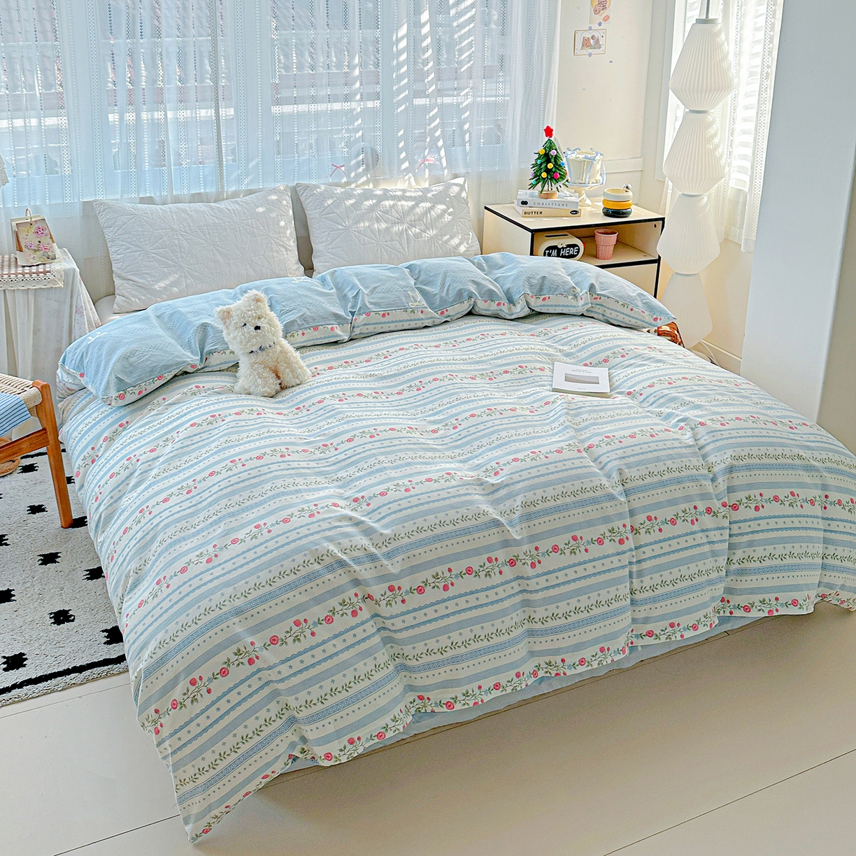 91家纺网 家纺一手货源 找家纺 恩泽家纺 2025新款全棉纯棉12868喷气印花系列被套单品被套单件单被套-第二批 花梦间