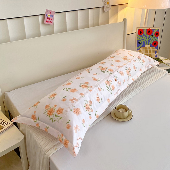 91家纺网 家纺一手货源 找家纺 芯宜佳 2025新款小清新斜纹印花双人枕套 浮梦精灵