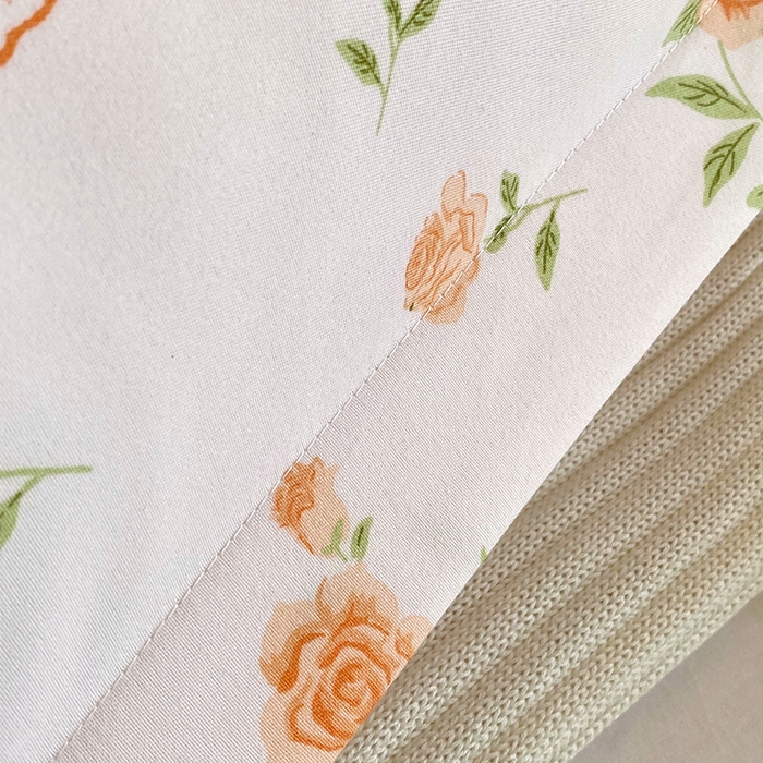 91家纺网 家纺一手货源 找家纺 芯宜佳 2025新款小清新斜纹印花双人枕套 浮梦精灵