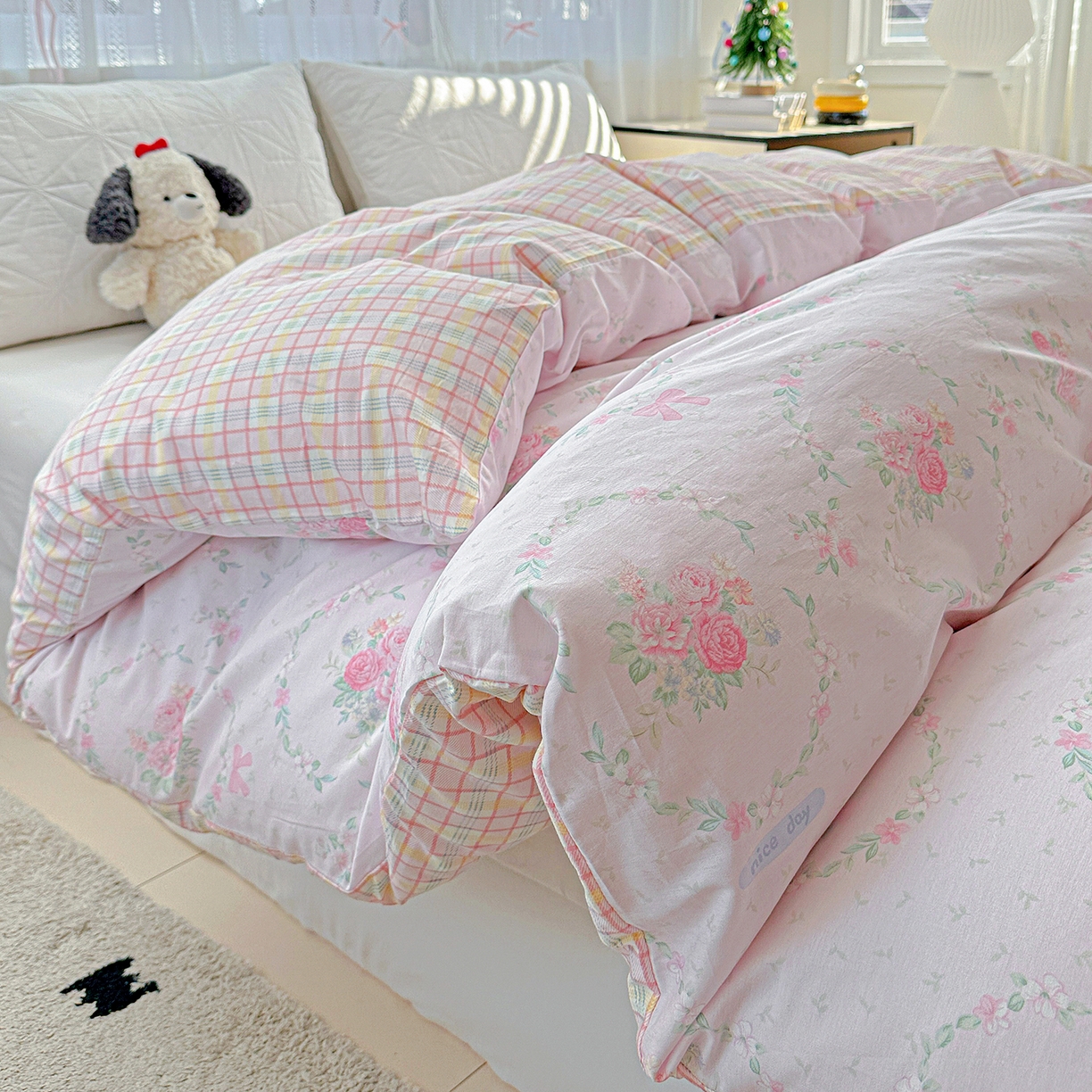 91家纺网 家纺一手货源 找家纺 恩泽家纺 2025新款全棉纯棉12868喷气印花系列被套单品被套单件单被套-第二批 花香丽影