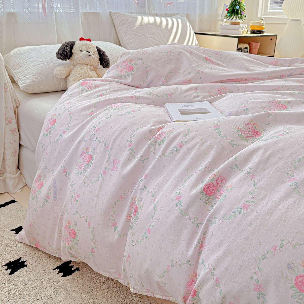 91家纺网 家纺一手货源 找家纺 恩泽家纺 2025新款全棉纯棉12868喷气印花系列被套单品被套单件单被套-第二批 花香丽影