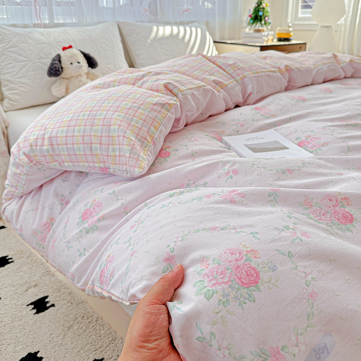 91家纺网 家纺一手货源 找家纺 恩泽家纺 2025新款全棉纯棉12868喷气印花系列被套单品被套单件单被套-第二批 花香丽影