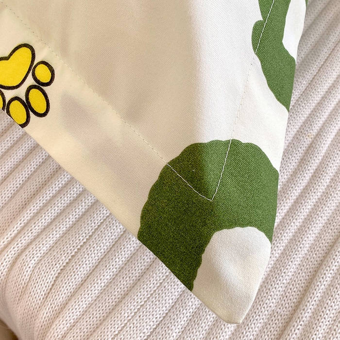 91家纺网 家纺一手货源 找家纺 芯宜佳 2025新款小清新斜纹印花双人枕套 熊宝