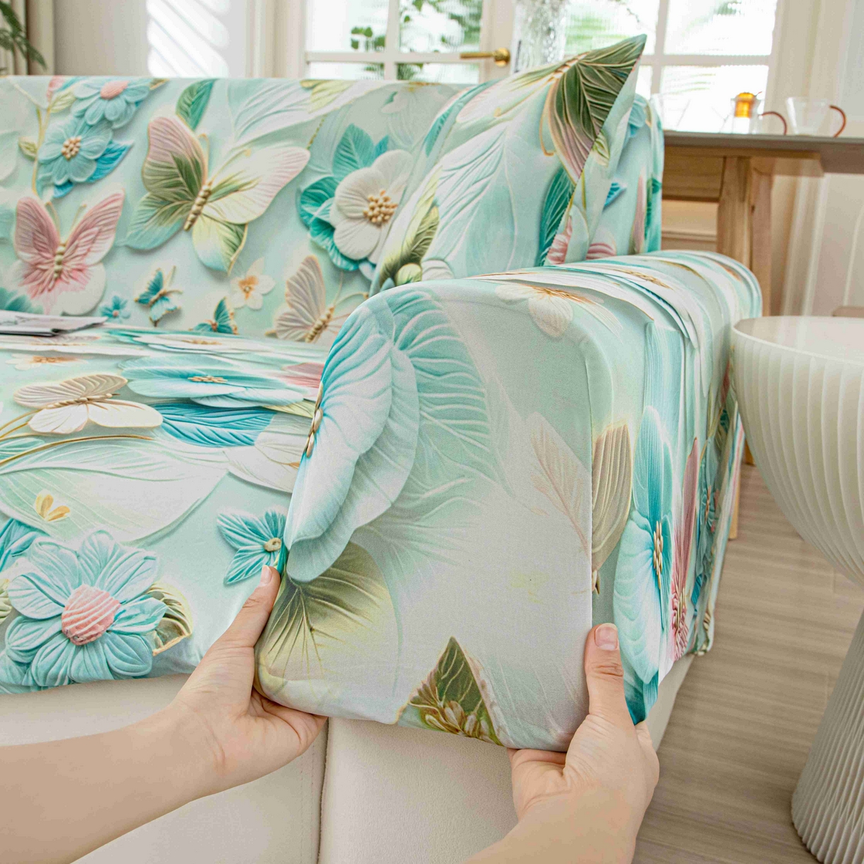 91家纺网 家纺一手货源 找家纺 （总）沐沐家纺 2026春夏新款冰丝印花沙发套