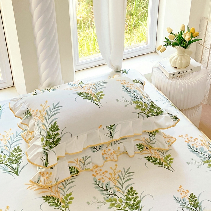 91家纺网 家纺一手货源 找家纺 （总）雨彤家纺 2025新款韩式公主风亲肤斜纹枕套