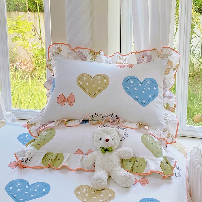 91家纺网 家纺一手货源 找家纺 （总）雨彤家纺 2025新款韩式公主风亲肤斜纹枕套