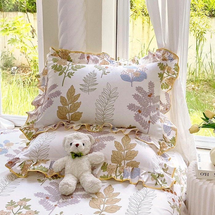 91家纺网 家纺一手货源 找家纺 （总）雨彤家纺 2025新款韩式公主风亲肤斜纹枕套