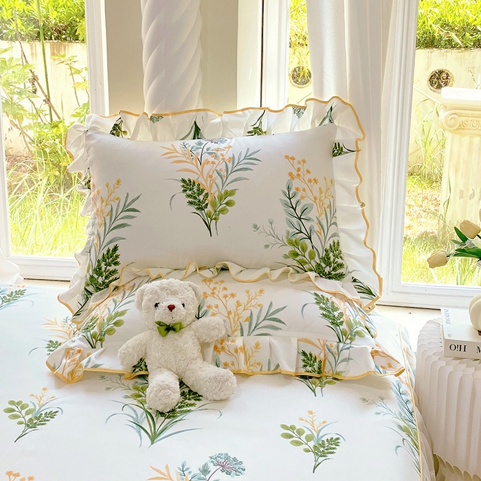 91家纺网 家纺一手货源 找家纺 （总）雨彤家纺 2025新款韩式公主风亲肤斜纹枕套