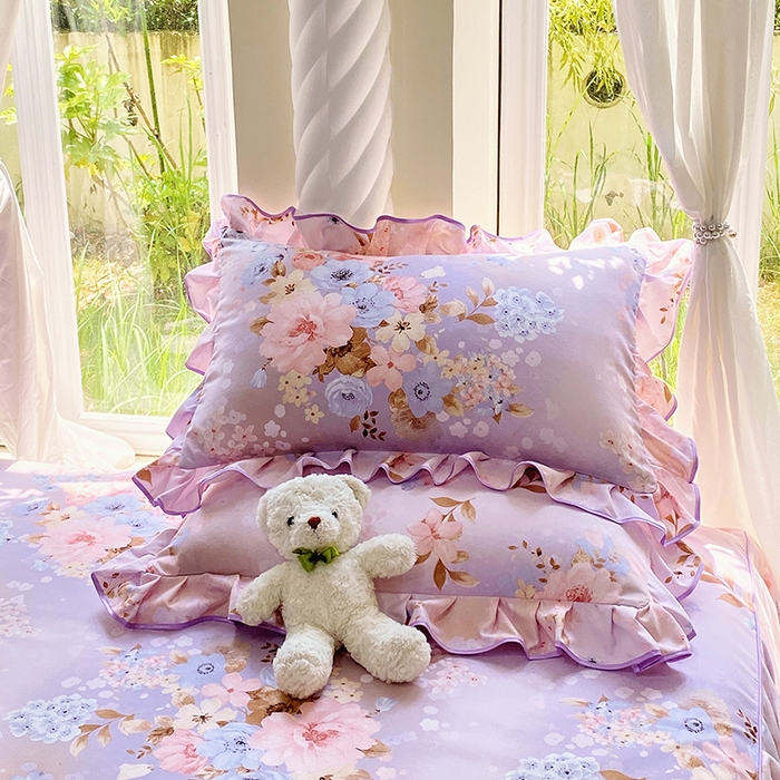 91家纺网 家纺一手货源 找家纺 （总）雨彤家纺 2025新款韩式公主风亲肤斜纹枕套