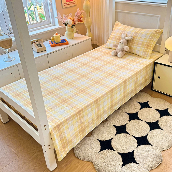 91家纺网 家纺一手货源 找家纺 雨彤家纺 2025条纹水洗棉学生宿舍床单单床单床单单件 希格文