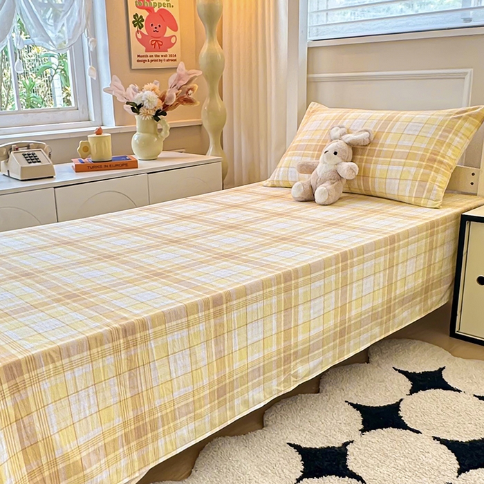 91家纺网 家纺一手货源 找家纺 （总）雨彤家纺 2025条纹水洗棉学生宿舍床单单床单床单单件