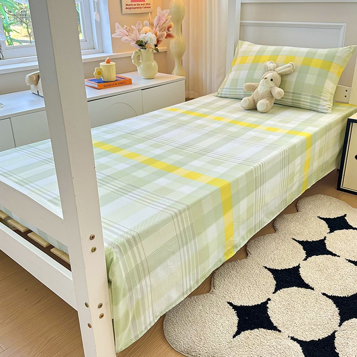 91家纺网 家纺一手货源 找家纺 雨彤家纺 2025条纹水洗棉学生宿舍床单单床单床单单件 安格尔