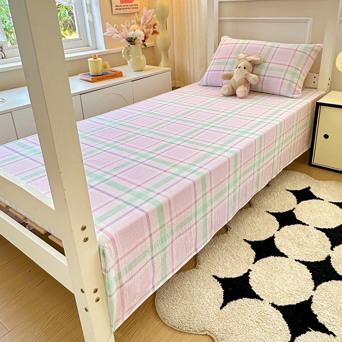 91家纺网 家纺一手货源 找家纺 （总）雨彤家纺 2025条纹水洗棉学生宿舍床单单床单床单单件