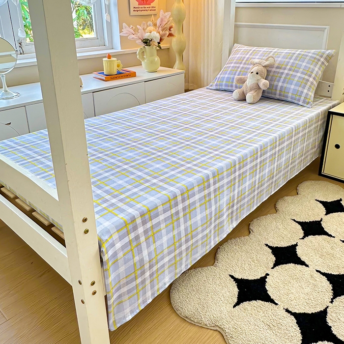 91家纺网 家纺一手货源 找家纺 雨彤家纺 2025条纹水洗棉学生宿舍床单单床单床单单件 芙兰仕