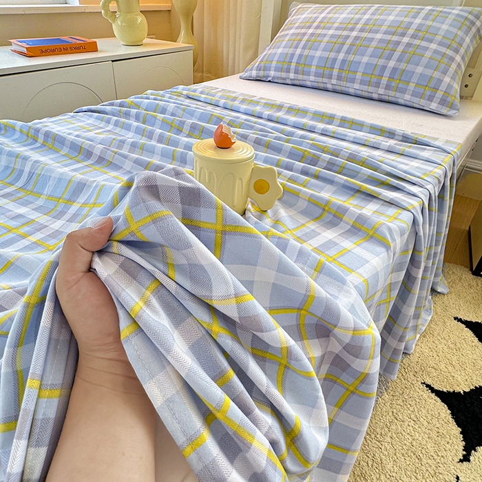 91家纺网 家纺一手货源 找家纺 雨彤家纺 2025条纹水洗棉学生宿舍床单单床单床单单件 芙兰仕