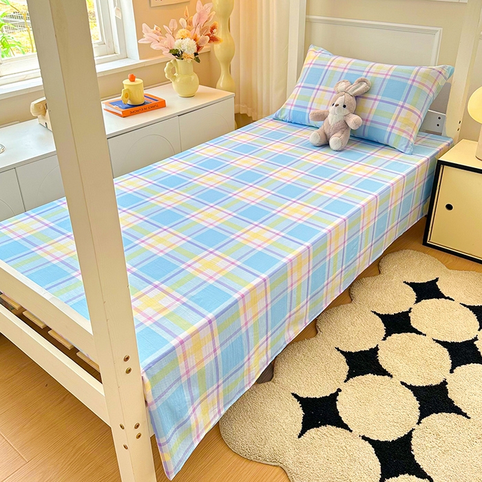 91家纺网 家纺一手货源 找家纺 雨彤家纺 2025条纹水洗棉学生宿舍床单单床单床单单件 弗罗格