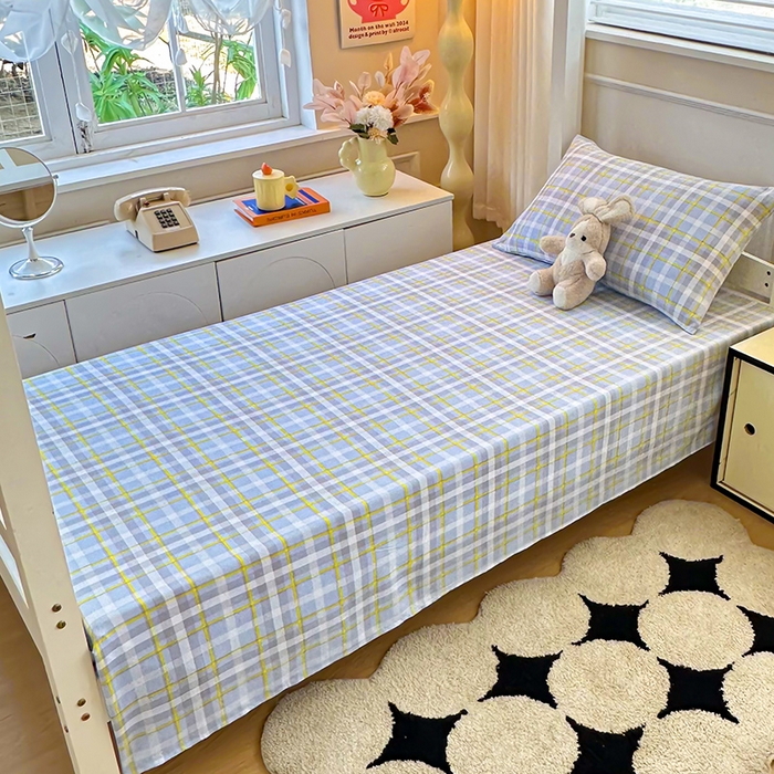 91家纺网 家纺一手货源 找家纺 雨彤家纺 2025条纹水洗棉学生宿舍床单单床单床单单件 芙兰仕