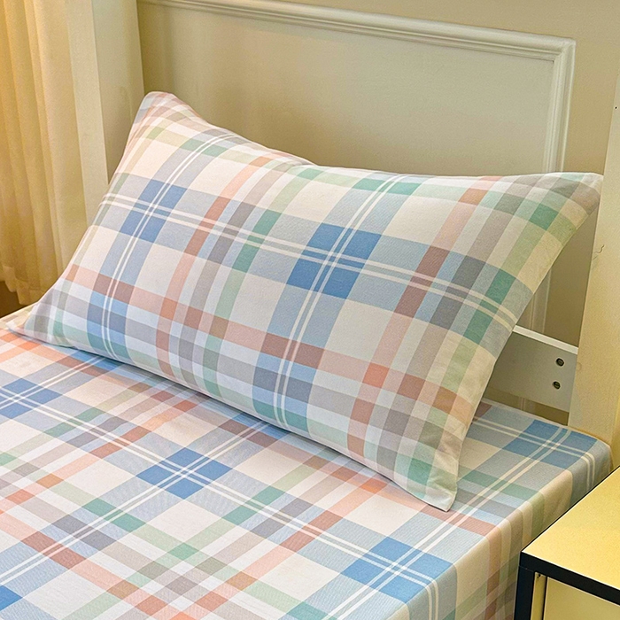 91家纺网 家纺一手货源 找家纺 雨彤家纺 2025条纹水洗棉学生宿舍床单单床单床单单件 索尔