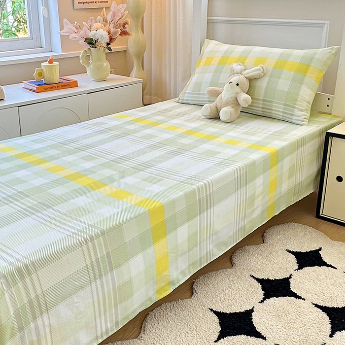 91家纺网 家纺一手货源 找家纺 雨彤家纺 2025条纹水洗棉学生宿舍床单单床单床单单件 安格尔